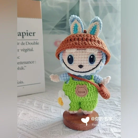 Crochet Labubu Doll-Unique Stuffed Toy-Cute Delicate Crochet Doll-Gift for Kids - Picture 9 of 10